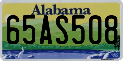 AL license plate 65AS508