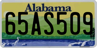 AL license plate 65AS509