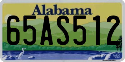 AL license plate 65AS512