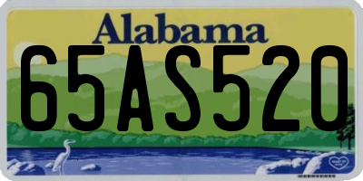 AL license plate 65AS520