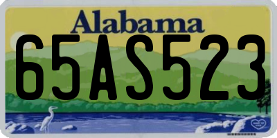 AL license plate 65AS523
