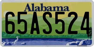 AL license plate 65AS524