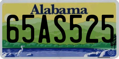 AL license plate 65AS525