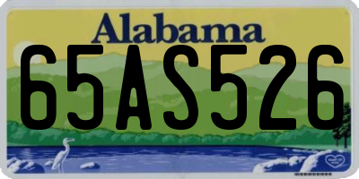 AL license plate 65AS526