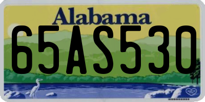 AL license plate 65AS530