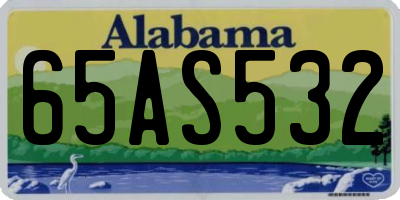 AL license plate 65AS532