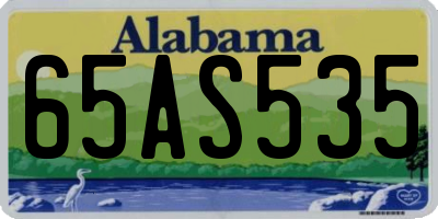 AL license plate 65AS535