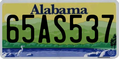 AL license plate 65AS537