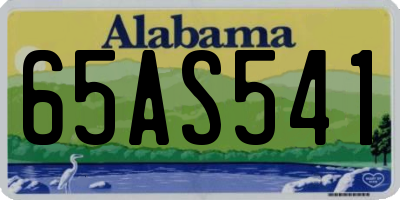 AL license plate 65AS541
