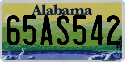 AL license plate 65AS542