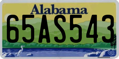 AL license plate 65AS543
