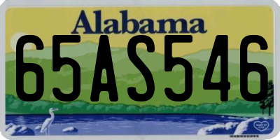 AL license plate 65AS546