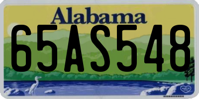 AL license plate 65AS548