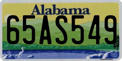 AL license plate 65AS549