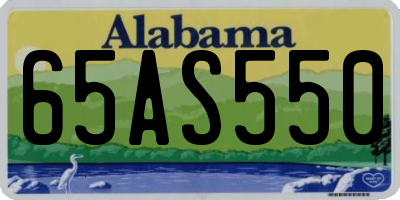 AL license plate 65AS550