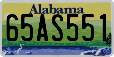 AL license plate 65AS551
