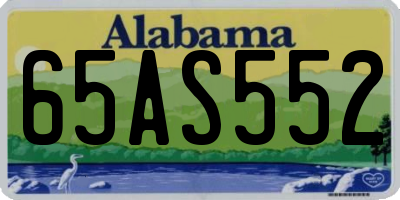 AL license plate 65AS552