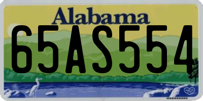 AL license plate 65AS554