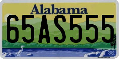 AL license plate 65AS555
