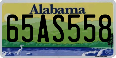 AL license plate 65AS558