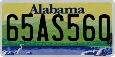 AL license plate 65AS560