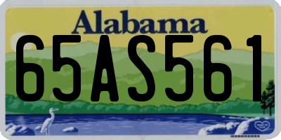 AL license plate 65AS561