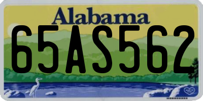 AL license plate 65AS562