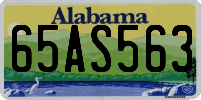 AL license plate 65AS563