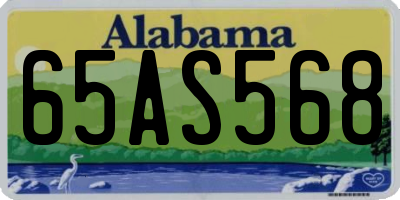 AL license plate 65AS568