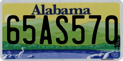 AL license plate 65AS570