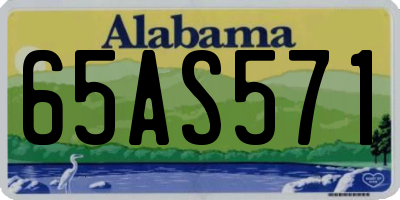 AL license plate 65AS571
