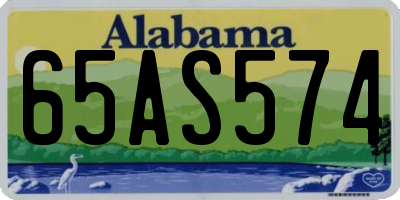 AL license plate 65AS574