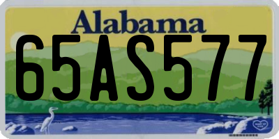 AL license plate 65AS577