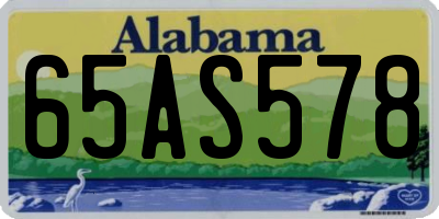AL license plate 65AS578