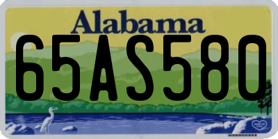 AL license plate 65AS580
