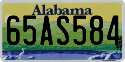 AL license plate 65AS584