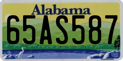 AL license plate 65AS587