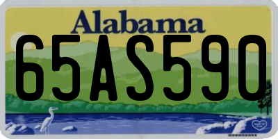 AL license plate 65AS590