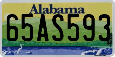 AL license plate 65AS593