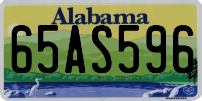 AL license plate 65AS596