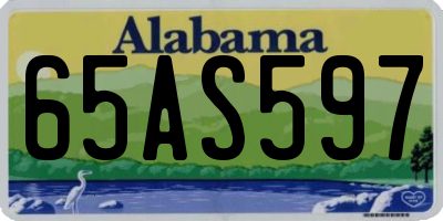 AL license plate 65AS597