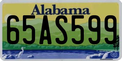 AL license plate 65AS599