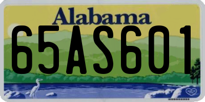 AL license plate 65AS601