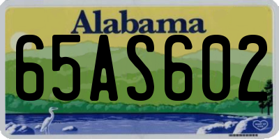 AL license plate 65AS602
