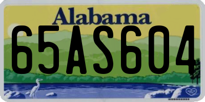 AL license plate 65AS604