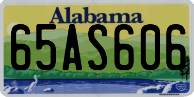 AL license plate 65AS606