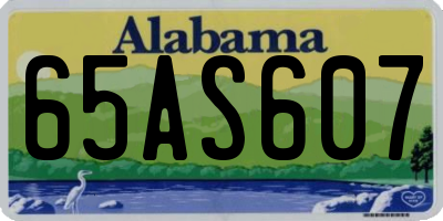 AL license plate 65AS607