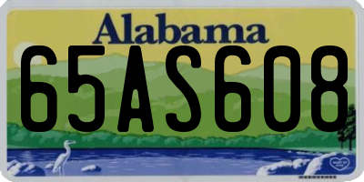 AL license plate 65AS608