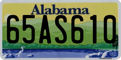 AL license plate 65AS610