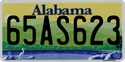 AL license plate 65AS623
